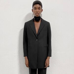 ZARA STUDIO LIMITED EDITION WOOL BLEND STRIPED BLAZER NEW